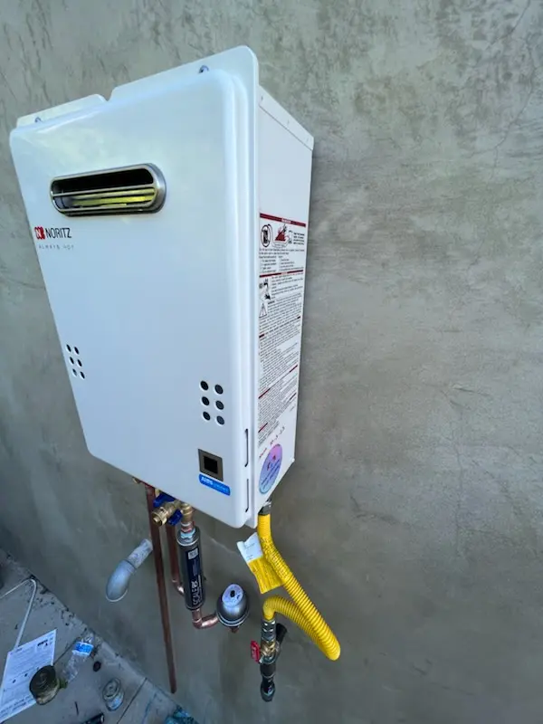Tankless water heater installation for Hall Shop Estates homes